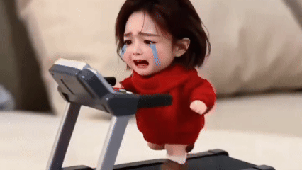 Mexa com seu mini avatar em uma esteira