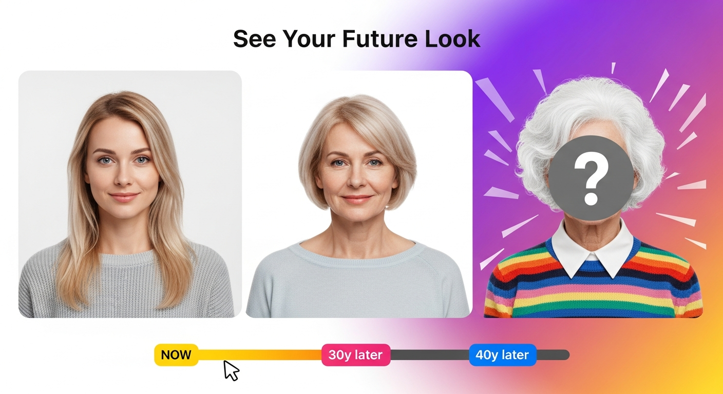 Descubra o seu futuro: visualize-se daqui a quatro décadas!
