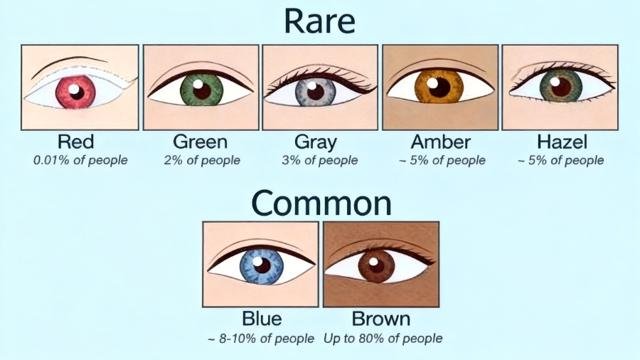 Quão rara é a cor dos seus olhos?