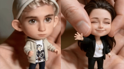 Como é o seu mini-eu do tamanho da palma da mão?