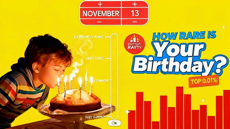 Quão raro é o seu aniversário?